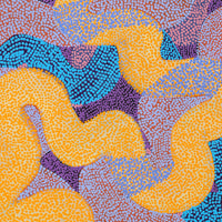 Aboriginal Artwork by Vanetta Nampijinpa Hudson, Warlukurlangu Jukurrpa (Fire country Dreaming), 122x76cm