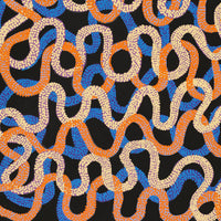 Aboriginal Artwork by Vanetta Nampijinpa Hudson, Warlukurlangu Jukurrpa (Fire country Dreaming), 152x107cm