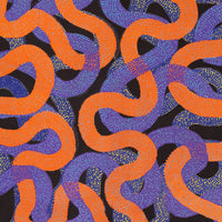 Aboriginal Artwork by Vanetta Nampijinpa Hudson, Warlukurlangu Jukurrpa (Fire country Dreaming), 152x107cm