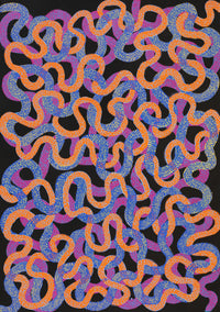 Aboriginal Artwork by Vanetta Nampijinpa Hudson, Warlukurlangu Jukurrpa (Fire country Dreaming), 152x107cm