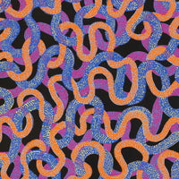 Aboriginal Artwork by Vanetta Nampijinpa Hudson, Warlukurlangu Jukurrpa (Fire country Dreaming), 152x107cm