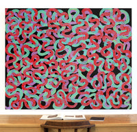 Aboriginal Artwork by Vanetta Nampijinpa Hudson, Warlukurlangu Jukurrpa (Fire country Dreaming), 152x122cm