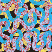 Aboriginal Artwork by Vanetta Nampijinpa Hudson, Warlukurlangu Jukurrpa (Fire country Dreaming), 76x61cm