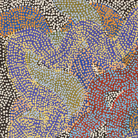 Aboriginal Artwork by Vanetta Nampijinpa Hudson, Warlukurlangu Jukurrpa (Fire country Dreaming), 91x61cm
