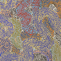 Aboriginal Artwork by Vanetta Nampijinpa Hudson, Warlukurlangu Jukurrpa (Fire country Dreaming), 91x61cm