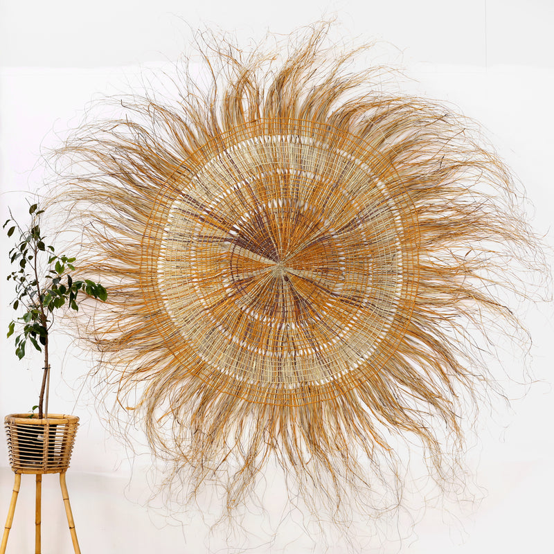Aboriginal Artwork by Vera Cameron, Woven Mat, 260cm