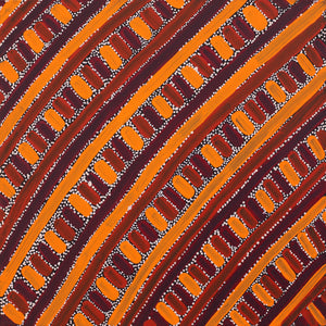 Aboriginal Artwork by Verona Nungarrayi Jurrah, Ngatijirri Jukurrpa (Budgerigar Dreaming), 30x30cm - ART ARK®