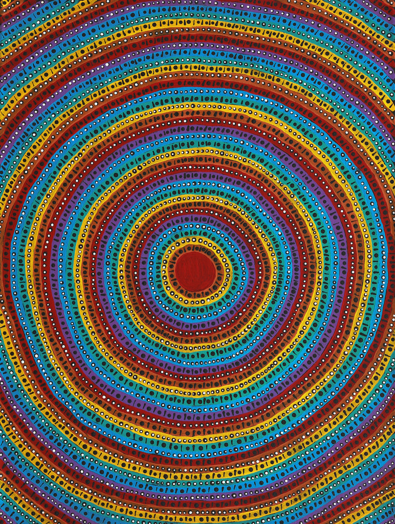 Aboriginal Artwork by Veronica Napangardi Williams, Ngapa Jukurrpa - Pirlinyarnu, 61x46cm