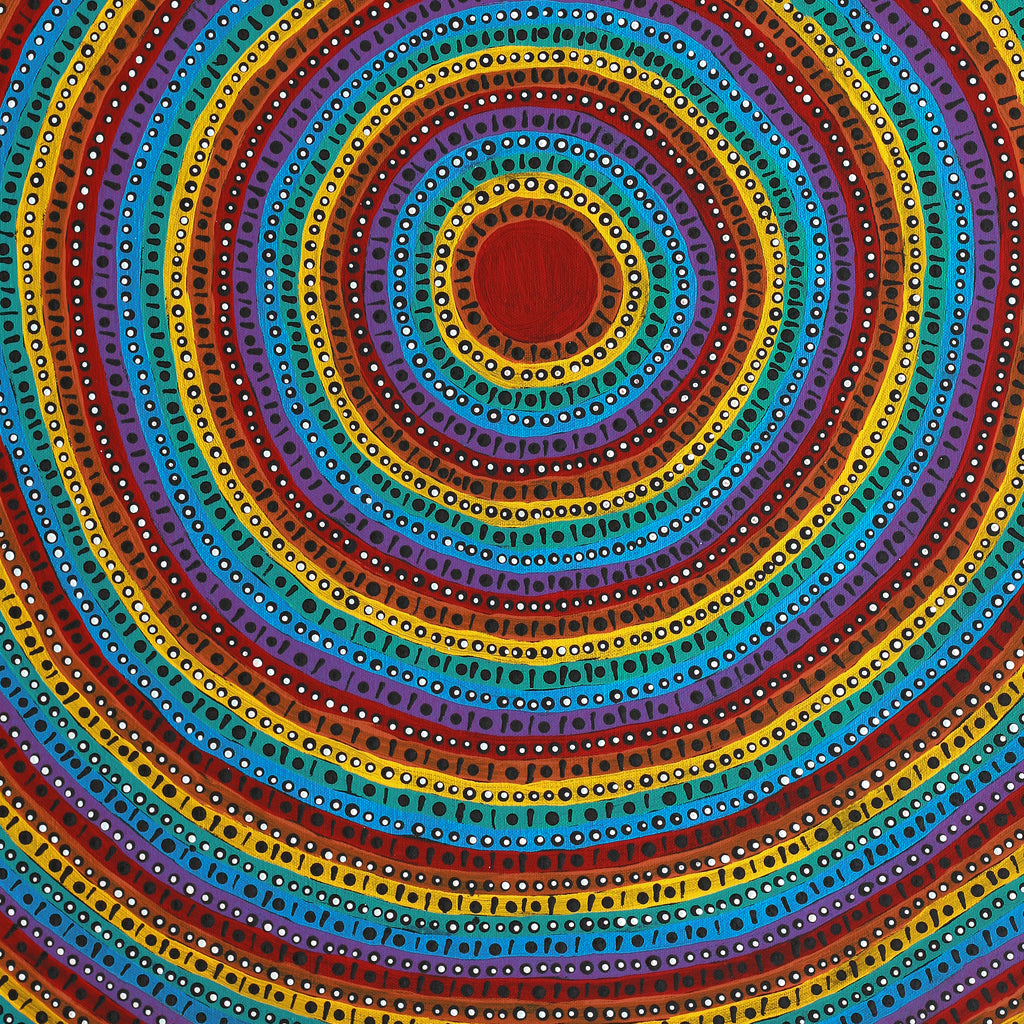Aboriginal Artwork by Veronica Napangardi Williams, Ngapa Jukurrpa - Pirlinyarnu, 61x46cm