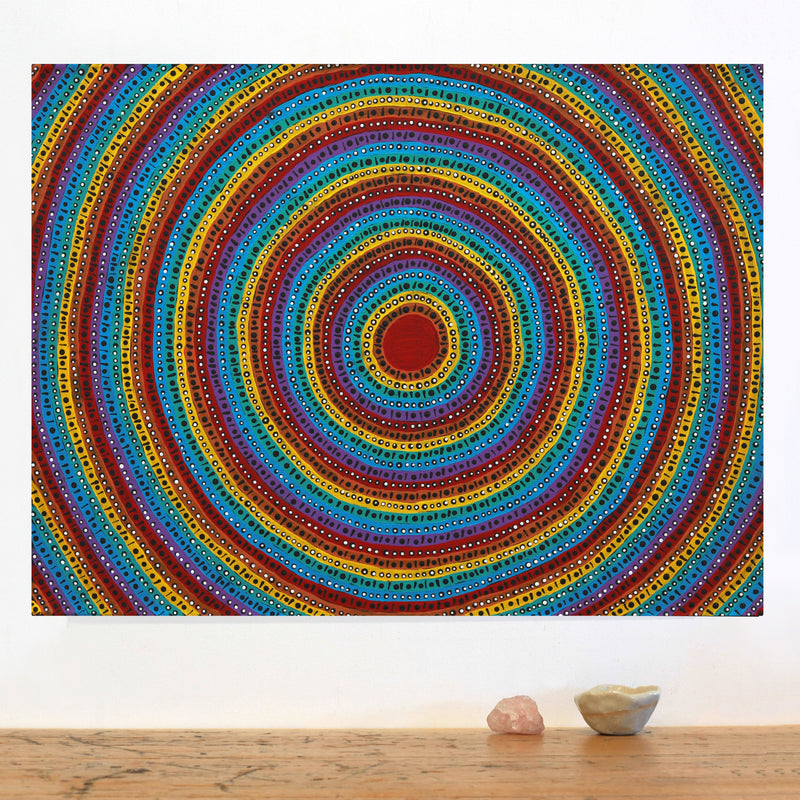 Aboriginal Artwork by Veronica Napangardi Williams, Ngapa Jukurrpa - Pirlinyarnu, 61x46cm