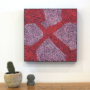 Aboriginal Artwork by Virgillia Multa, Bush flowers and seeds, 30x30cm - ART ARK®