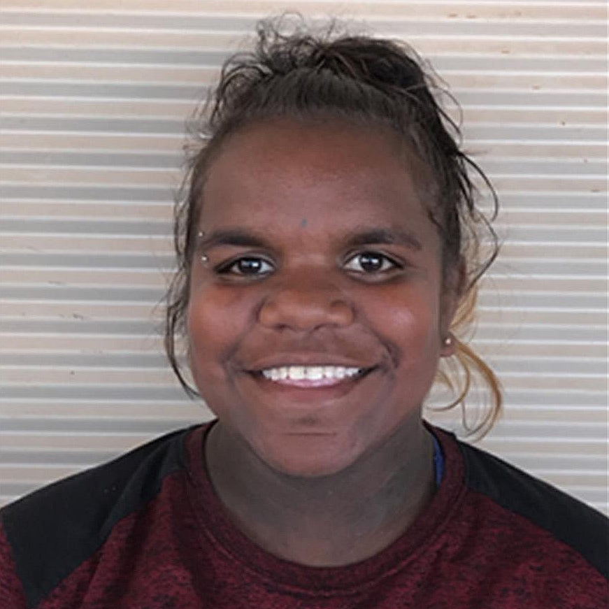 Aboriginal Artwork by Vina Nangala Gallagher, Yankirri Jukurrpa (Emu Dreaming) - Ngarlikurlangu, 46x46cm