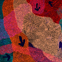 Aboriginal Artwork by Vina Nangala Gallagher, Yankirri Jukurrpa (Emu Dreaming) - Ngarlikurlangu, 122x107cm
