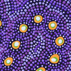 Aboriginal Artwork by Vina Nangala Gallagher, Ngapa Jukurrpa (Water Dreaming) - Mikanji, 30x30cm - ART ARK®