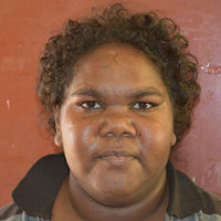 Aboriginal Artwork by Violet Napurrurla Malbunka, Warlukurlangu Jukurrpa (Fire country Dreaming), 30x30cm