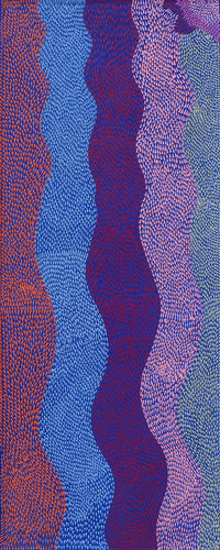 Aboriginal Artwork by Virgillia Multa, Ininti at Muruntji, 100x40cm