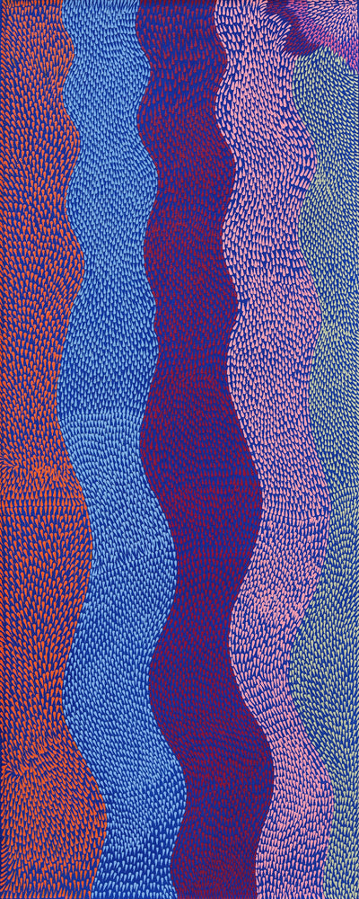 Aboriginal Artwork by Virgillia Multa, Ininti at Muruntji, 100x40cm