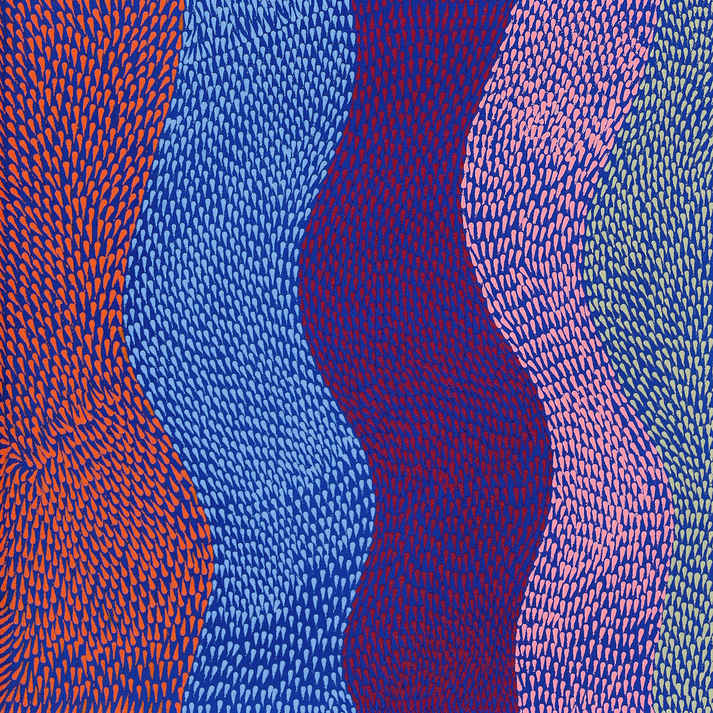 Aboriginal Artwork by Virgillia Multa, Ininti at Muruntji, 100x40cm