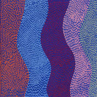 Aboriginal Artwork by Virgillia Multa, Ininti at Muruntji, 100x40cm