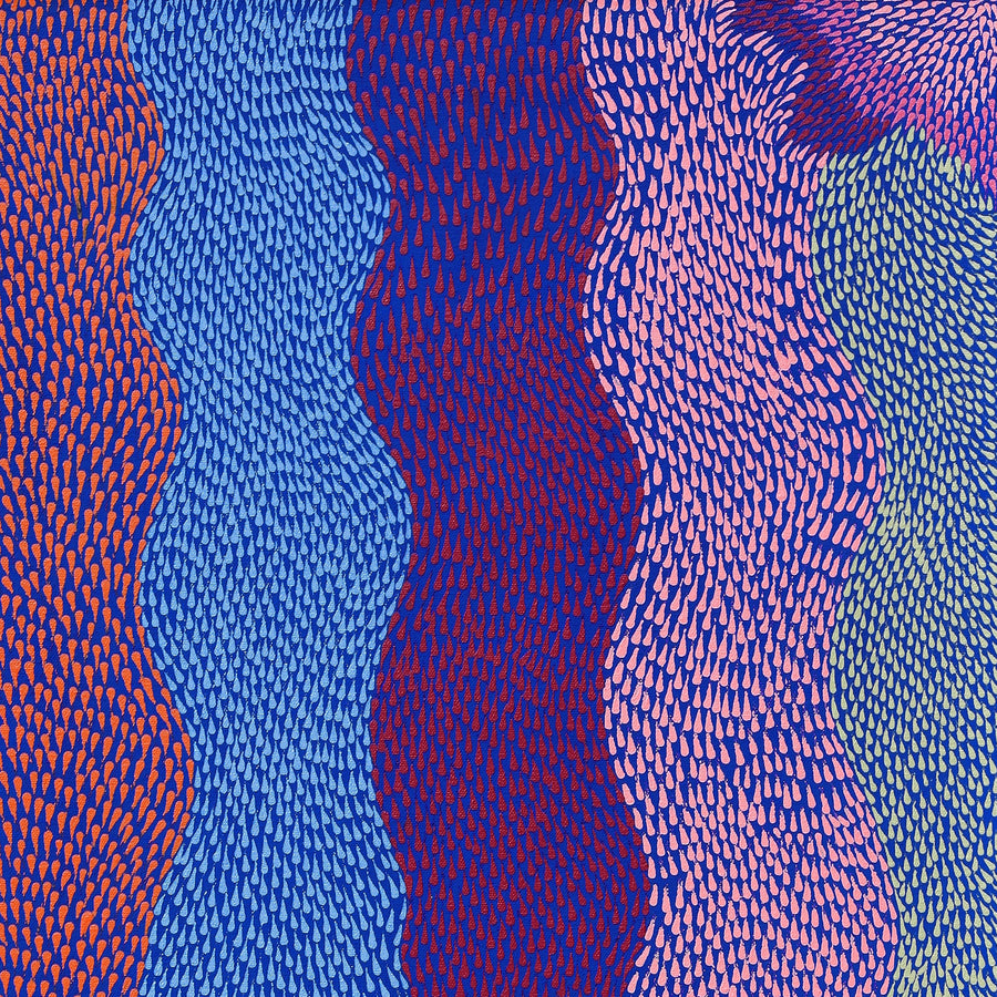 Aboriginal Artwork by Virgillia Multa, Ininti at Muruntji, 100x40cm