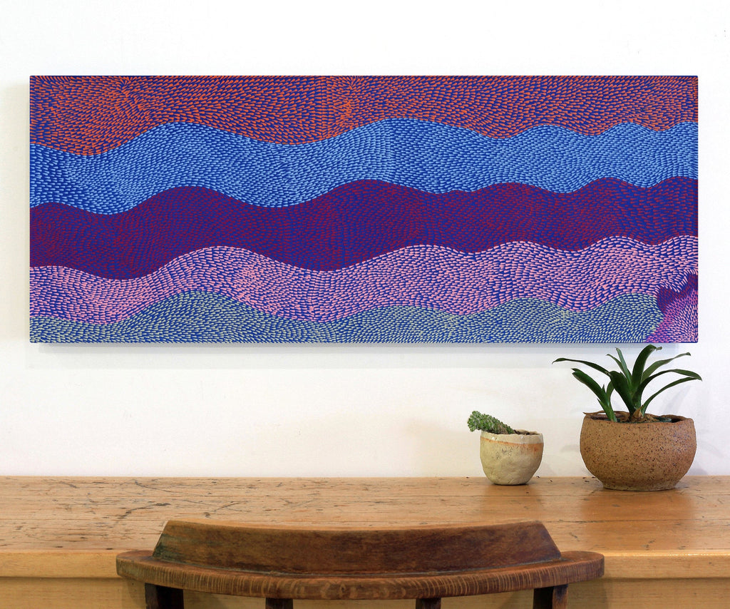 Aboriginal Artwork by Virgillia Multa, Ininti at Muruntji, 100x40cm