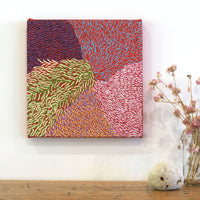 Aboriginal Artwork by Virgillia Multa, Bushflowers and Seeds, 30x30cm