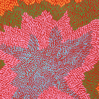 Aboriginal Artwork by Virgillia Multa, Bush flowers and seeds, 40x40cm