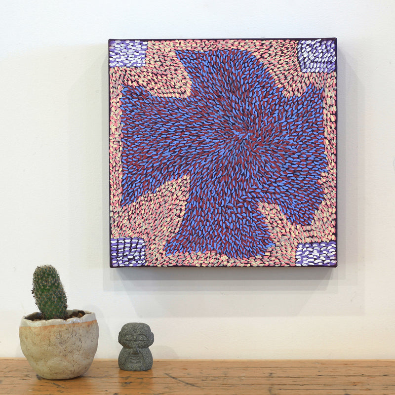 Aboriginal Artwork by Virgillia Multa, Bush flowers and seeds, 30x30cm