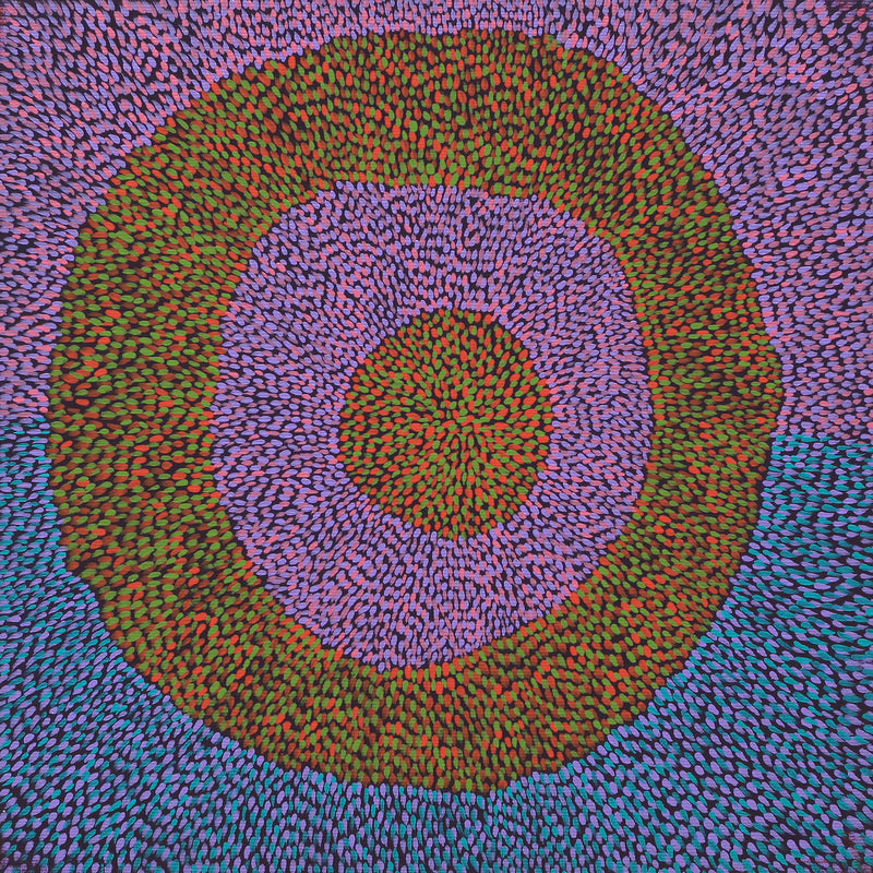 Aboriginal Artwork by Virgillia Multa, Rockholes in my country, 30x30cm