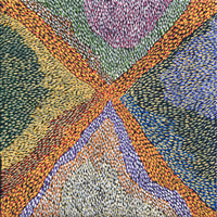 Aboriginal Artwork by Virgillia Multa, Bushflowers and Seeds, 30x30cm