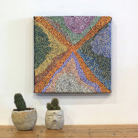 Aboriginal Artwork by Virgillia Multa, Bushflowers and Seeds, 30x30cm