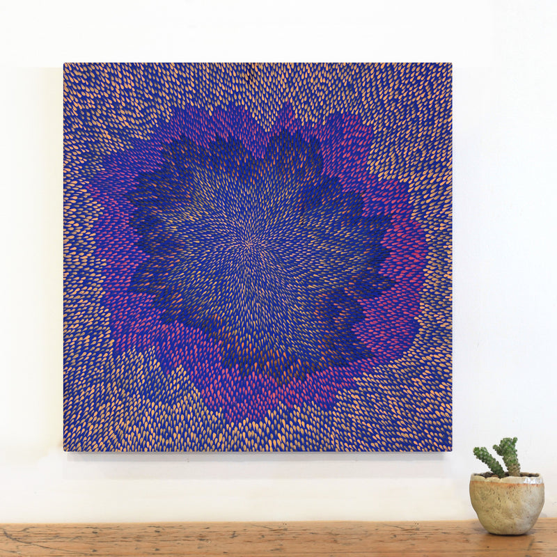 Aboriginal Artwork by Virgillia Multa, Ininti at Muruntji, 50x50cm