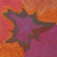 Aboriginal Artwork by Virgillia Multa, Bush flowers and seeds, 60x60cm