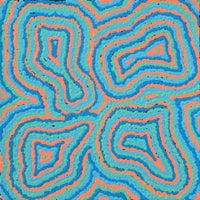 Aboriginal Artwork by Virginia Napaljarri Sims, Mina Mina Jukurrpa - Ngalyipi, 30x30cm