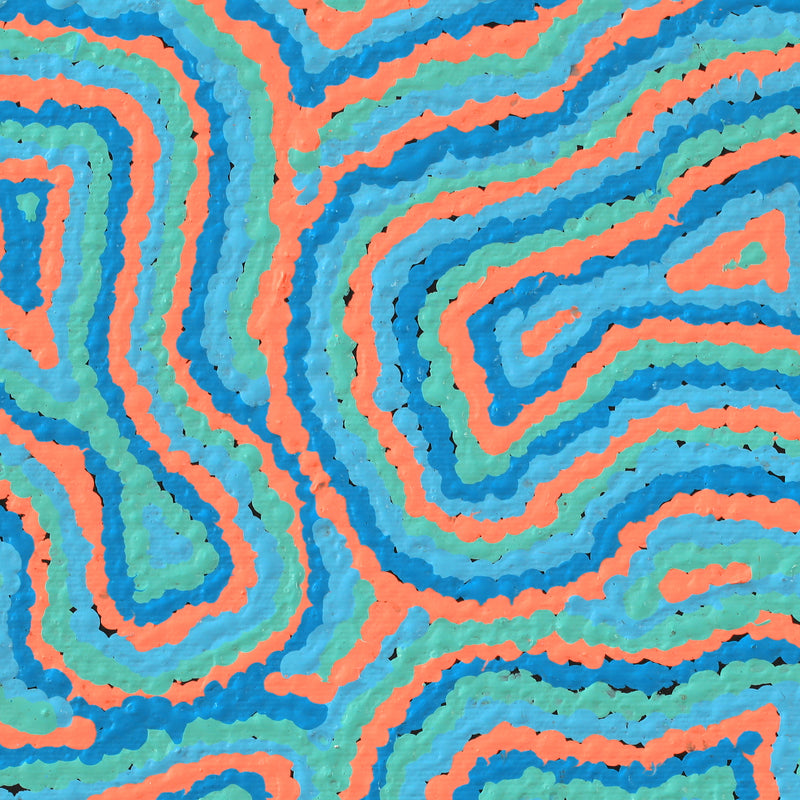 Aboriginal Artwork by Virginia Napaljarri Sims, Mina Mina Jukurrpa - Ngalyipi, 30x30cm