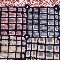 Aboriginal Artwork by Virginia Napaljarri Sims, Mina Mina Jukurrpa (Mina Mina Dreaming) - Ngalyipi, 76x46cm