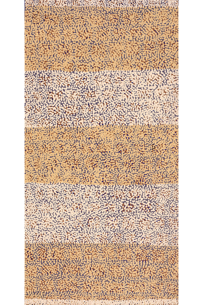 Aboriginal Art by Virginia Napaljarri Simms, Mina Mina Jukurrpa (Mina Mina Dreaming), 91x46cm - ART ARK®