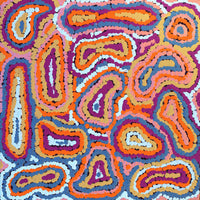 Aboriginal Artwork by Virginia Napaljarri Sims, Mina Mina Jukurrpa - Ngalyipi, 30x30cm