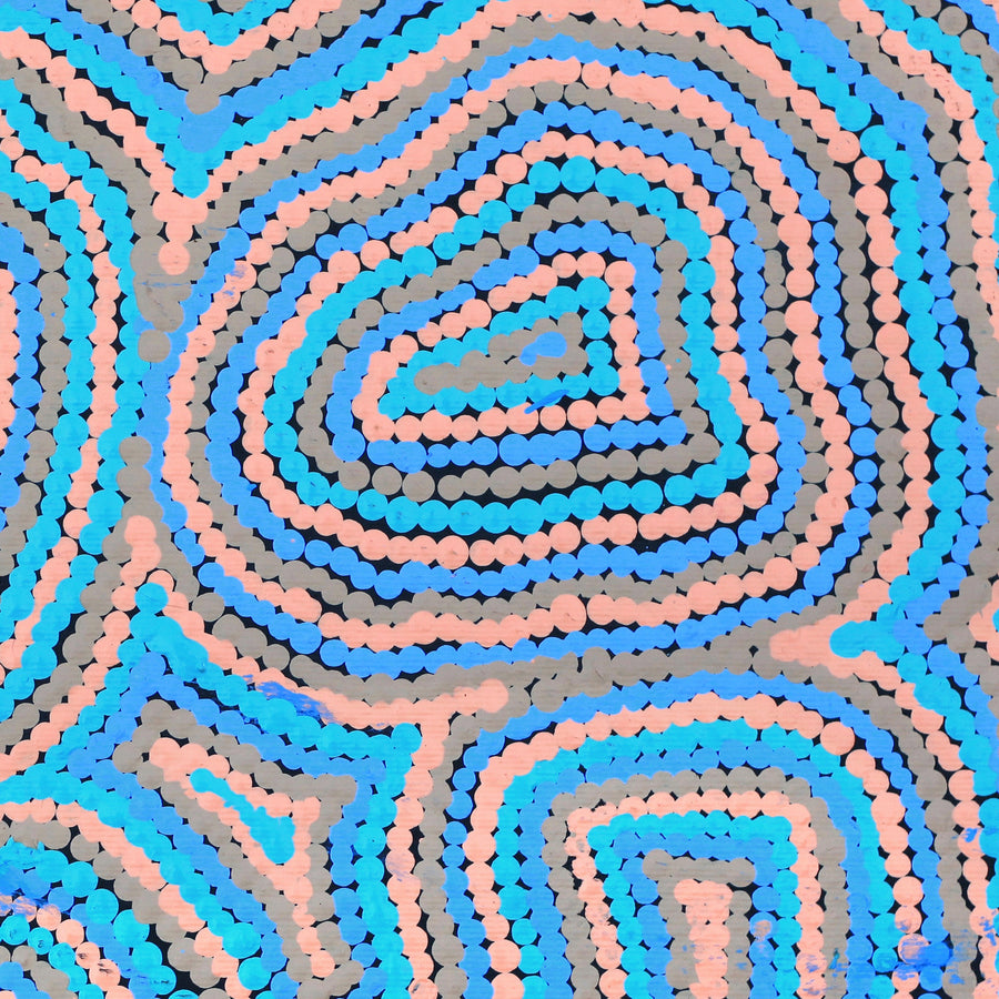 Aboriginal Artwork by Virginia Napaljarri Sims, Mina Mina Jukurrpa - Ngalyipi, 30x30cm