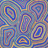 Aboriginal Artwork by Virginia Napaljarri Sims, Mina Mina Jukurrpa - Ngalyipi, 46x46cm