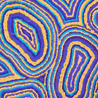 Aboriginal Artwork by Virginia Napaljarri Sims, Mina Mina Jukurrpa - Ngalyipi, 46x46cm