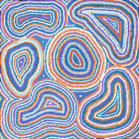 Aboriginal Artwork by Virginia Napaljarri Sims, Mina Mina Jukurrpa - Ngalyipi, 46x46cm