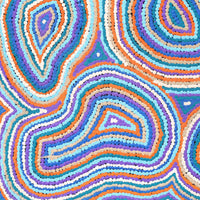 Aboriginal Artwork by Virginia Napaljarri Sims, Mina Mina Jukurrpa - Ngalyipi, 46x46cm