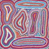 Aboriginal Artwork by Virginia Napaljarri Sims, Mina Mina Jukurrpa - Ngalyipi, 46x46cm