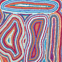 Aboriginal Artwork by Virginia Napaljarri Sims, Mina Mina Jukurrpa - Ngalyipi, 46x46cm