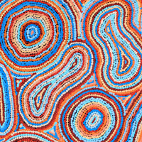 Aboriginal Artwork by Virginia Napaljarri Sims, Mina Mina Jukurrpa - Ngalyipi, 46x46cm