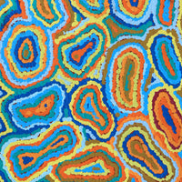 Aboriginal Artwork by Virginia Napaljarri Sims, Mina Mina Jukurrpa - Ngalyipi, 61x30cm