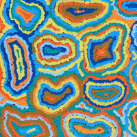 Aboriginal Artwork by Virginia Napaljarri Sims, Mina Mina Jukurrpa - Ngalyipi, 61x30cm