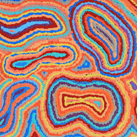 Aboriginal Artwork by Virginia Napaljarri Sims, Mina Mina Jukurrpa - Ngalyipi, 91x30cm
