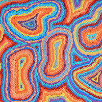 Aboriginal Artwork by Virginia Napaljarri Sims, Mina Mina Jukurrpa - Ngalyipi, 91x30cm